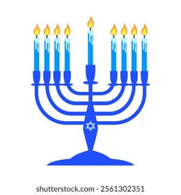 Happy Hanukkah Day, Digital Art Illustration.