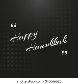Happy Hanukkah day on a black  background