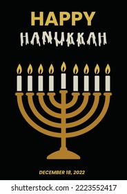 happy hanukkah day poster holidays