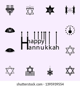 Happy hanukkah Design icon. Hanukkah icons universal set for web and mobile