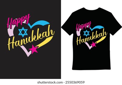 Happy Hanukkah Do you need a vintage typography t-shirt design for your pod business? I can design any type of t-shirt you can order from me.
