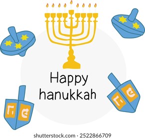 happy hanukkah festival vector illustration. Good for banner, poster, greeting card, party card, invitation, template, advertising, brochures, flyers, ad benners and social media