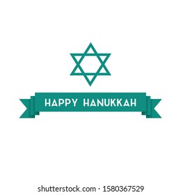 happy hanukkah flat icon, vector illustration