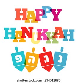 Happy hanukkah greeting card