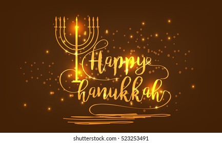 Happy Hanukkah greeting card.