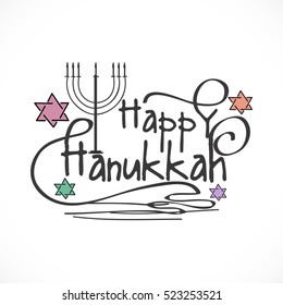 Happy Hanukkah greeting card.