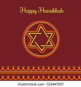 Happy Hanukkah greeting card.