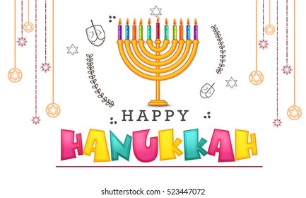 Happy Hanukkah greeting card.