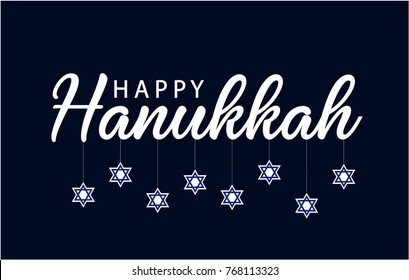 Happy Hanukkah Greeting card or background. vector illustration.