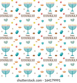 Happy Hanukkah greeting card design, template and background