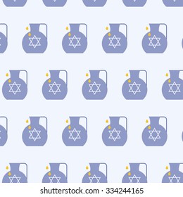 Happy Hanukkah greeting card design. Vector illustration.