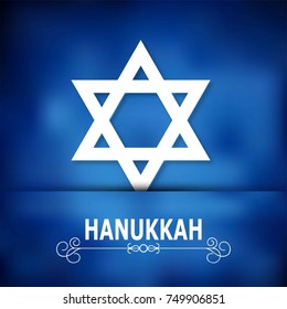 Happy Hanukkah greeting card design. Vector illustration