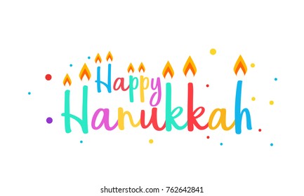 Happy Hanukkah Greeting Card Design,Jewish Holiday.