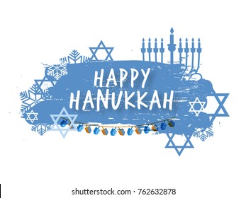 Happy Hanukkah Greeting Card,Invitation Card Design,Jewish Holiday.