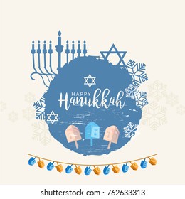 Happy Hanukkah Greeting Card,Invitation Card Design,Jewish Holiday.