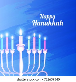 Happy Hanukkah Greeting Card,Invitation Card Design,Jewish Holiday.