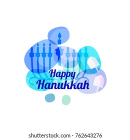 Happy Hanukkah Greeting Card,Invitation Card Design,Jewish Holiday.