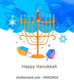 Happy Hanukkah Greeting Card,Invitation Card Design,Jewish Holiday.