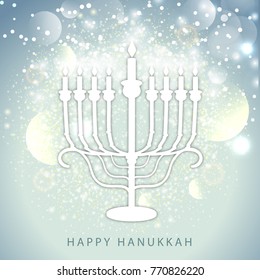 Happy Hanukkah Greeting Card,Invitation Card Design,Jewish Holiday.