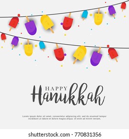 Happy Hanukkah Greeting Card,Invitation Card Design,Jewish Holiday.