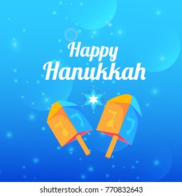 Happy Hanukkah Greeting Card,Invitation Card Design,Jewish Holiday.