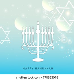 Happy Hanukkah Greeting Card,Invitation Card Design,Jewish Holiday.