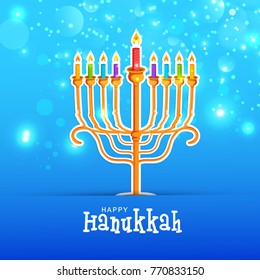 Happy Hanukkah Greeting Card,Invitation Card Design,Jewish Holiday.