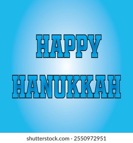 Happy Hanukkah holidays hand drawn lettering with banner, poster writing text icon. vector illustration.