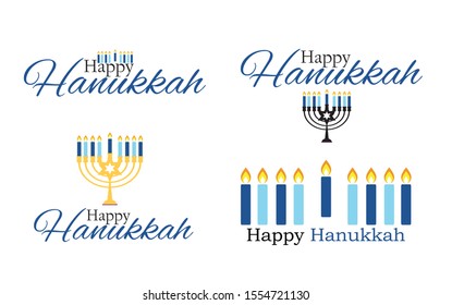 Felices Hanukkah, Antecedentes Feriados Judíos. Ilustración vectorial. Hanukkah es el nombre de la festividad judía. EPS10