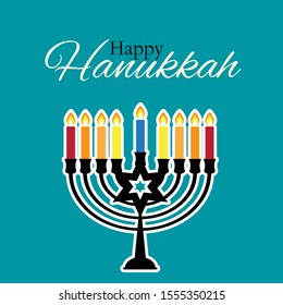 Happy Hanukkah, Jewish Holiday Background. Vector Illustration. Hanukkah is the name of the Jewish holiday. EPS10