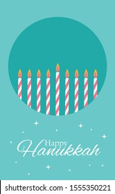 Happy Hanukkah, Jewish Holiday Background. Vector Illustration. Hanukkah is the name of the Jewish holiday. EPS10