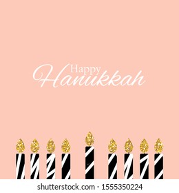 Happy Hanukkah, Jewish Holiday Background. Vector Illustration. Hanukkah is the name of the Jewish holiday. EPS10