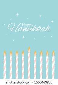 Happy Hanukkah, Jewish Holiday Background. Vector Illustration. Hanukkah is the name of the Jewish holiday. EPS10