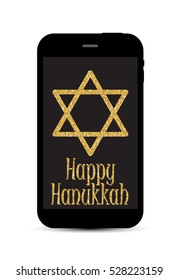 Happy Hanukkah, Jewish Holiday Background. Vector Illustration. Hanukkah is the name of the Jewish holiday. EPS10