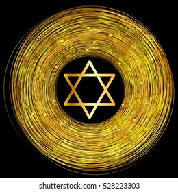 Happy Hanukkah, Jewish Holiday Background. Vector Illustration. Hanukkah is the name of the Jewish holiday. EPS10