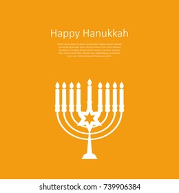 Happy Hanukkah, Jewish Holiday Background. Vector Illustration. Hanukkah is the name of the Jewish holiday. EPS10