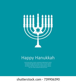 Happy Hanukkah, Jewish Holiday Background. Vector Illustration. Hanukkah is the name of the Jewish holiday. EPS10