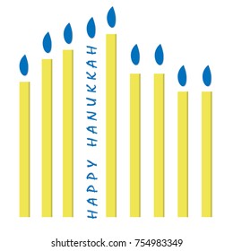 Happy Hanukkah. Jewish holiday elegant greeting card template. Flyer, poster, banner, party invitation design. Vector illustration