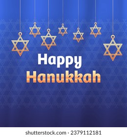 happy hanukkah judaism religious holidays hebrew celebration lettering greeting card star of david symbol