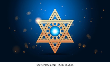 happy hanukkah judaism religious holidays hebrew celebration greeting card star of david symbol