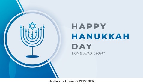 Happy Hanukkah Love and Light Celebration Vector Design Illustration. Template for Background, Poster, Banner, Advertising, Greeting Card or Print Design Element