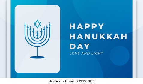 Happy Hanukkah Love and Light Celebration Vector Design Illustration. Template for Background, Poster, Banner, Advertising, Greeting Card or Print Design Element