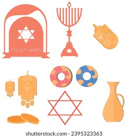 happy hanukkah religious objects samples