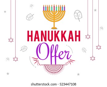 Happy Hanukkah sale poster or banner.