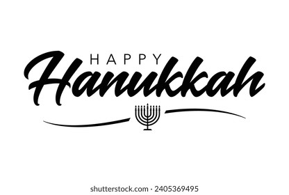 Happy Hanukkah typography design vector