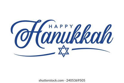 Happy Hanukkah typography design vector