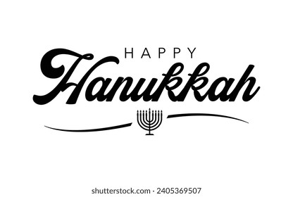 Happy Hanukkah typography design vector