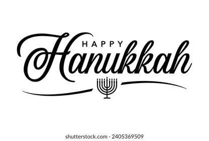 Happy Hanukkah typography design vector