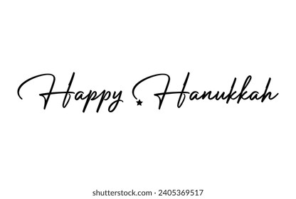 Happy Hanukkah typography design vector