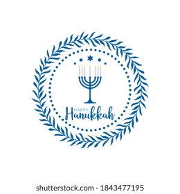 Happy Hanukkah Vector icon design illustration Template